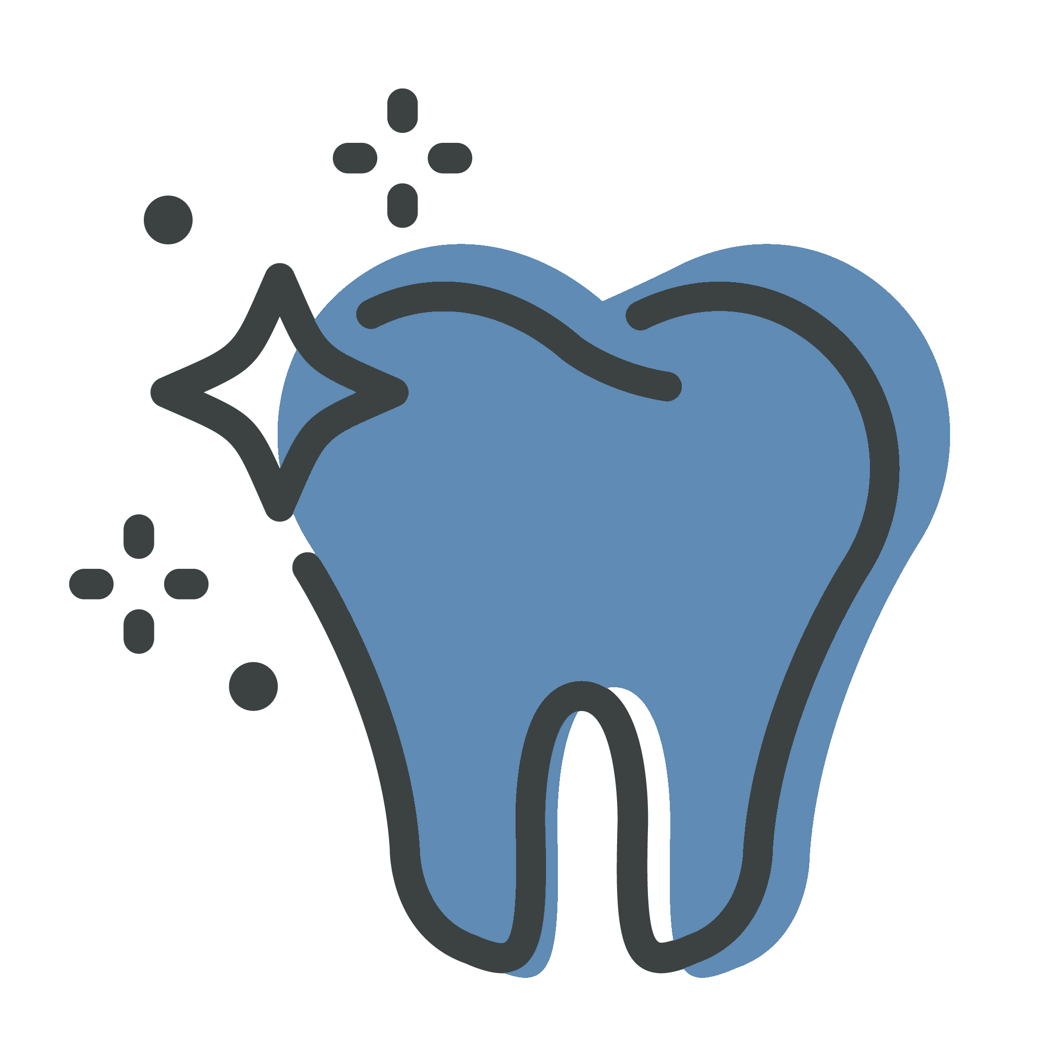 Sparkly Tooth Icon Blue